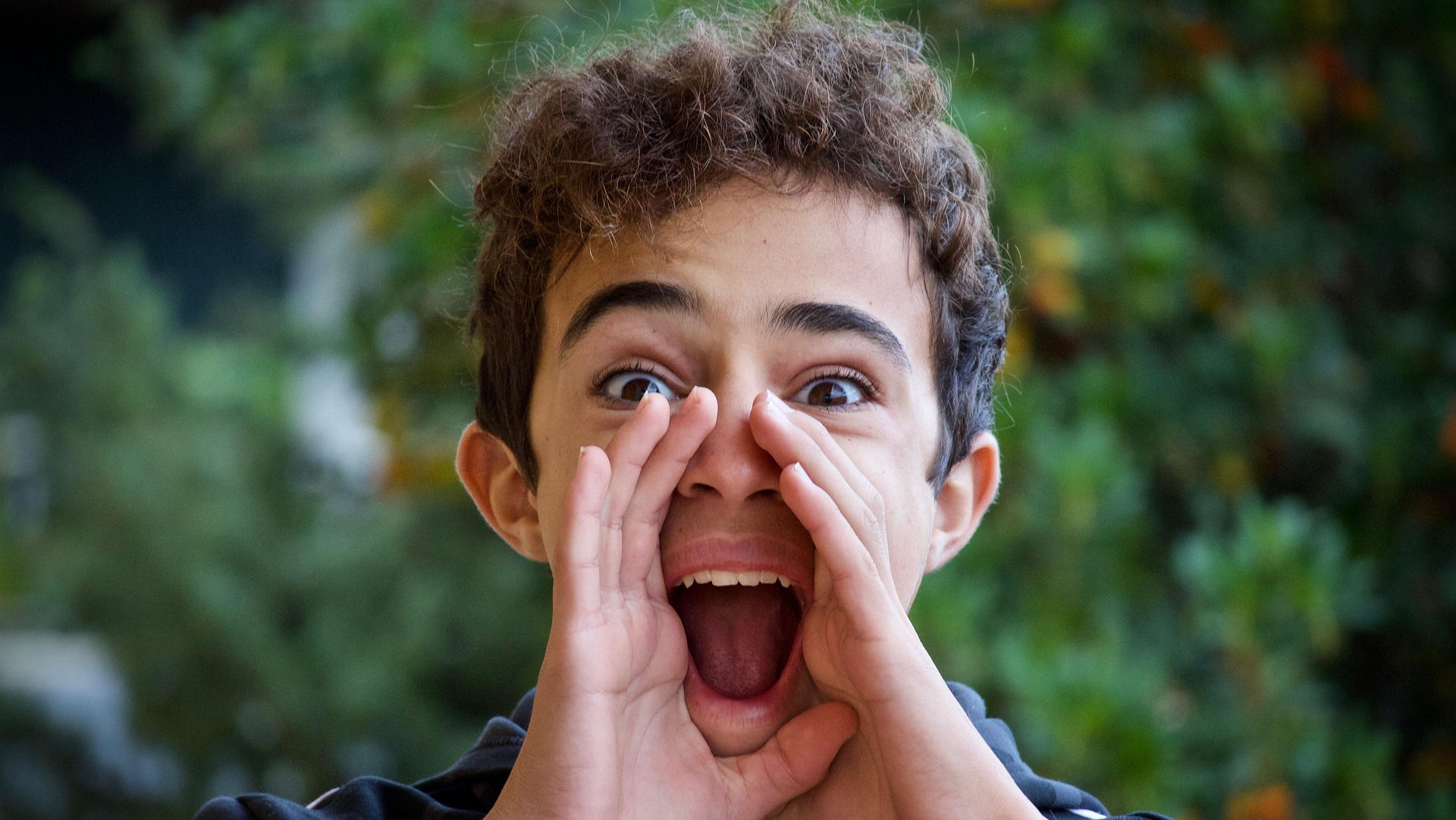 boy yelling